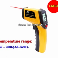 1 шт. GM320 Бесконтактный лазерный ИК инфракрасный цифровой C/F выбор поверхностный термометр кухонный T