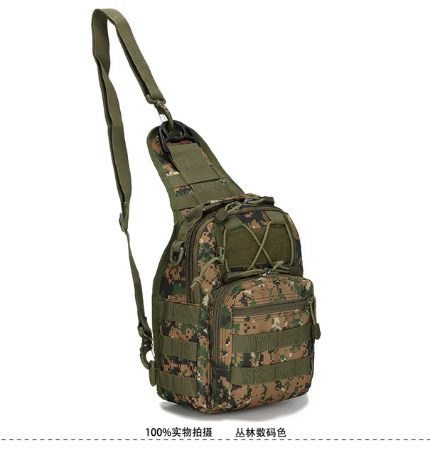 Тактический военный холщовый мужской нагрудный Пакет Дорожная сумка через плечо рюкзак; нагрудная сумка - Цвет: woodland digi