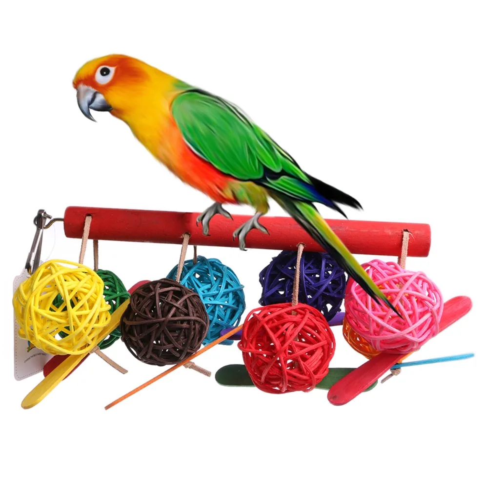 Pet Toy Bell Balls Bird Ball for Budgie Finch Parrot Cockatiel Chew Fun