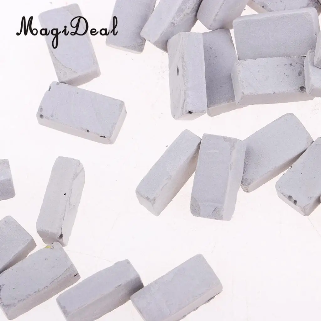 100x 1/16 Mini Realistic Clay Bricks Model for Sand Table Scenery Building DIY Accs