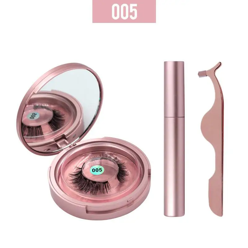 DSstyles Magnetic Fake Eyelashes Eyeliner Kit Magnetic False Eyelashes with Eyeliner Tools Set Eye Make Up Cosmetics