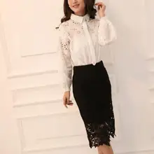 30 шт./партия Federal Express быстро корейский стиль женский кружевной юбка женская Повседневная Высокая талия однотонная длинная юбка