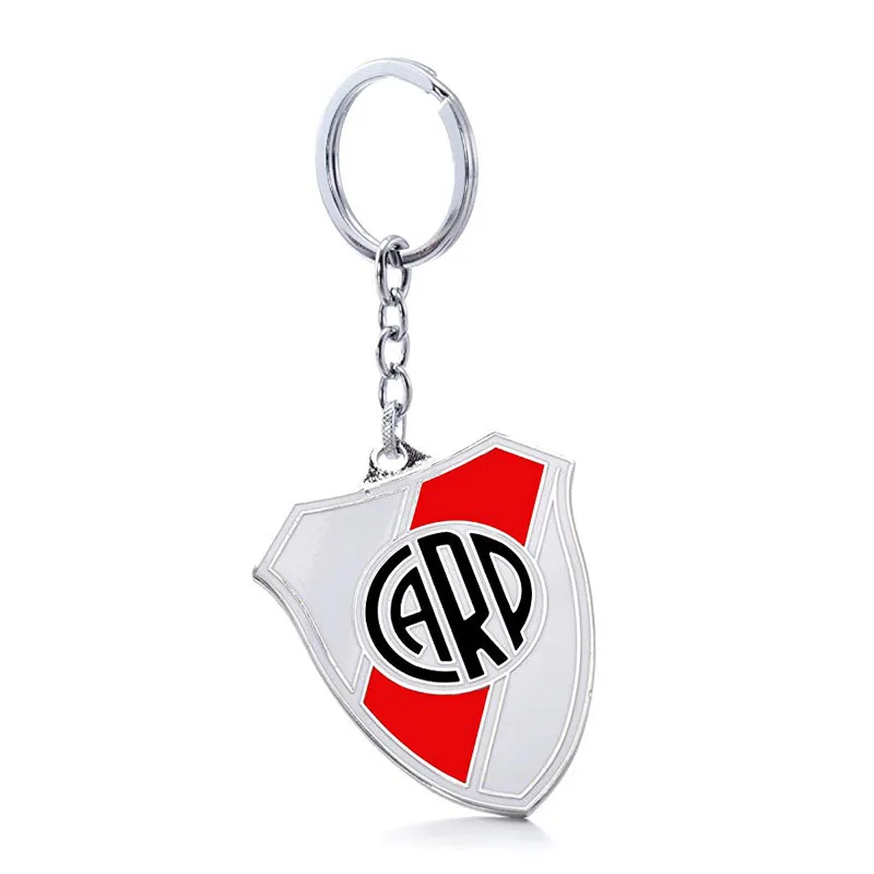River Plate Football Club Soccer Team Logo Metal Pendant Keychain For Soccer Fans