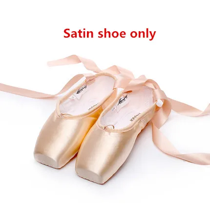 Сатиновая парусиновая обувь с лентой, хлопковая гелевая подкладка, для девочек, женская, розовая, черная, красная, профессиональная балетная танцевальная обувь - Цвет: Pink Satin Shoes