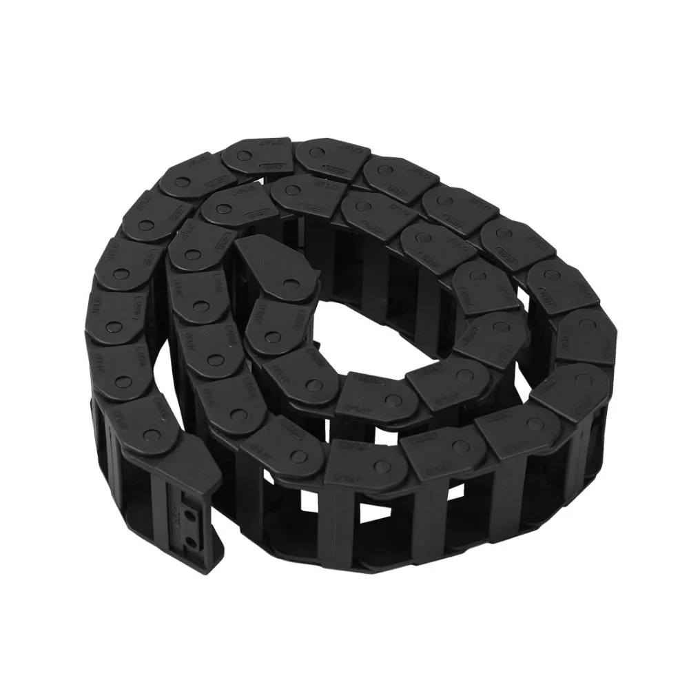 

18mm x 37mm Black Flexible Semi Enclosed Cable Drag Chain 1M 39.4