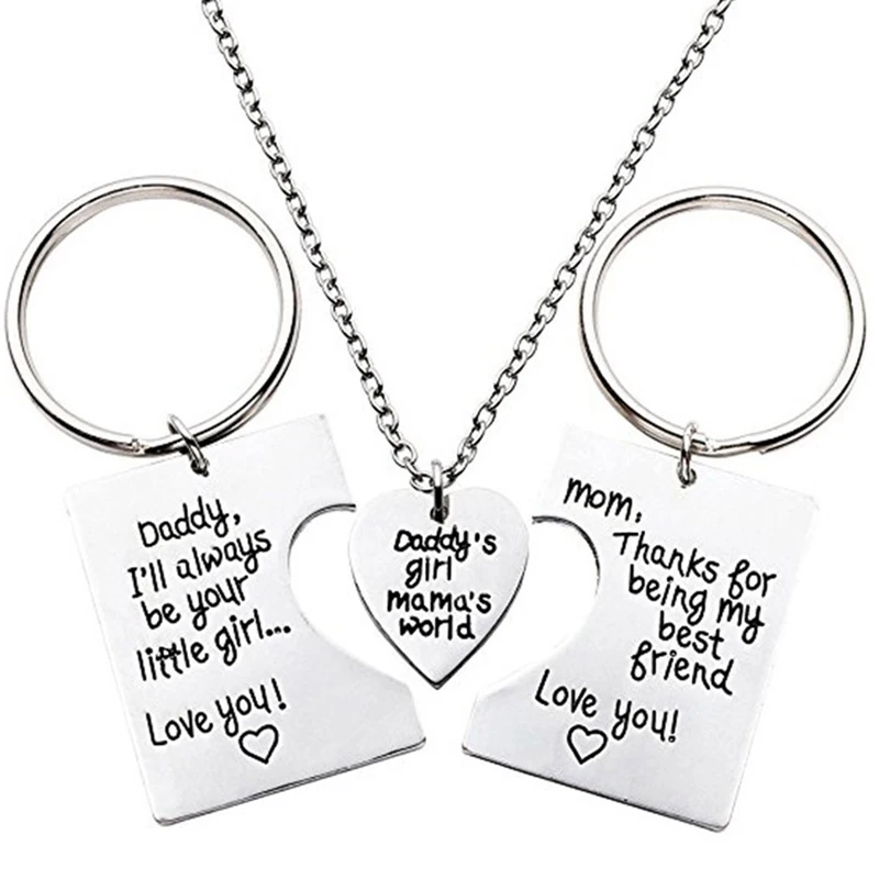 Mothers day gift for MOM Pendant and chain with the word MOTHER and a red heart 18 long