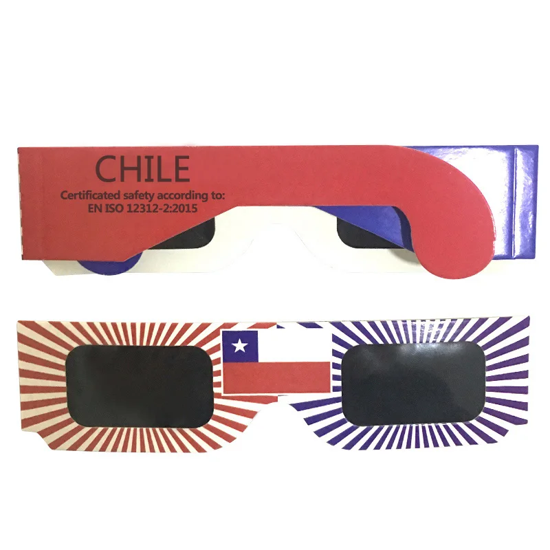 500 шт оптом 3D бумажные солнечные очки затмения, безопасные очки для просмотра Затмения - Цвет: Red