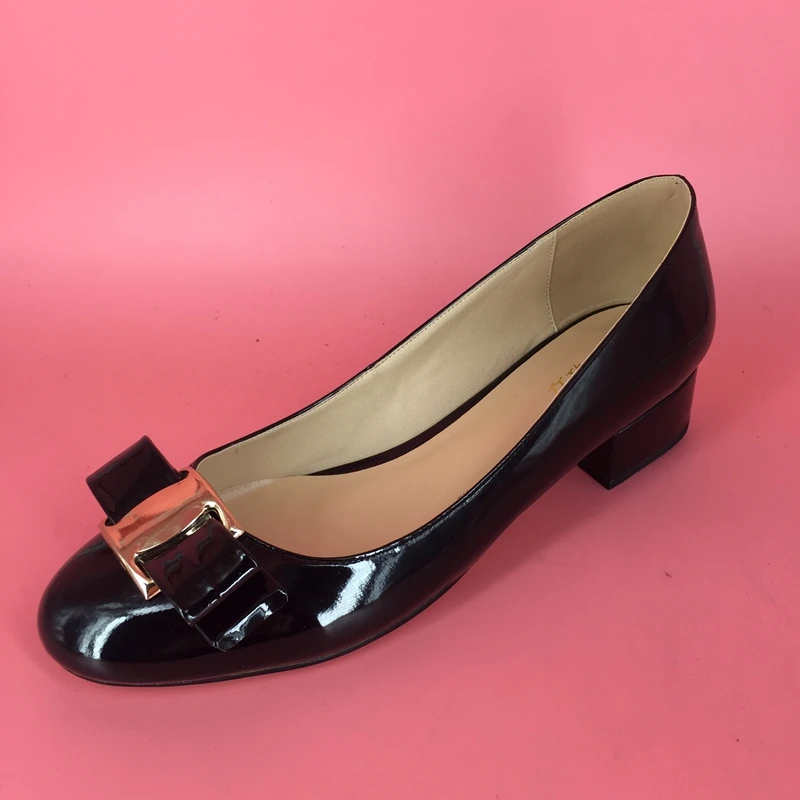 

2017 Black Sorbern Women Sandals Bow Slip On Square Heels Custom Made Plus Size Zapatos Mujer Sapato Feminino Ladies Party Shoes