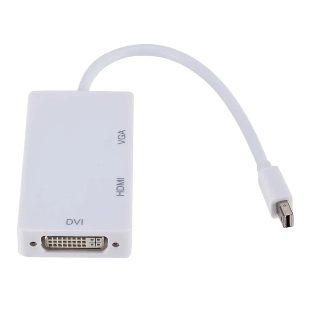 Порт дисплея YuBeter Mini DP Thunderbolt 3 в 1 к HDMI DVI VGA адаптер для кабеля поддержка порта HD 1080P