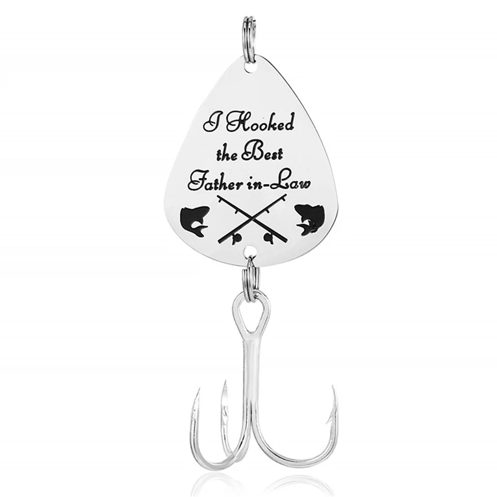 

" I Hooked The Best Father In-law " Charms Fishing Lure Gifts Wedding Fishing Lure Father In-law Gift Mens Gift Grandpa Parent