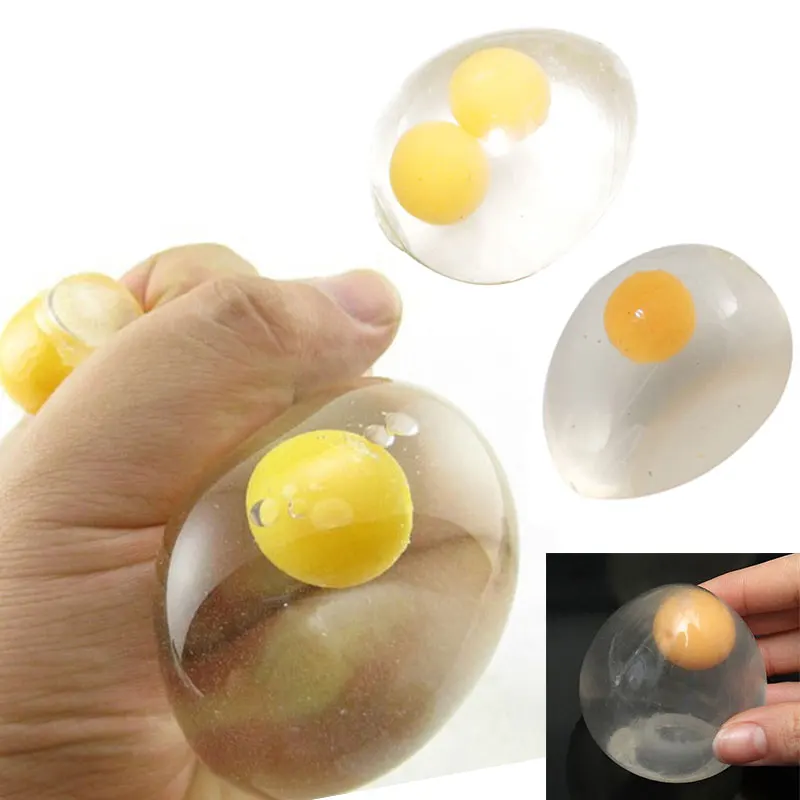 Anti Stress Ball Novelty Fun Splat Egg Venting Balls Squeeze Stresses Reliever Toy Funny Gadgets Gift