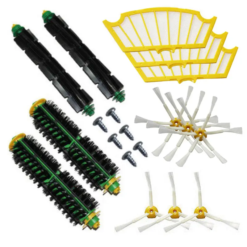 Cepillo batidor Flexible de cerdas de filtro de repuesto para Irobot