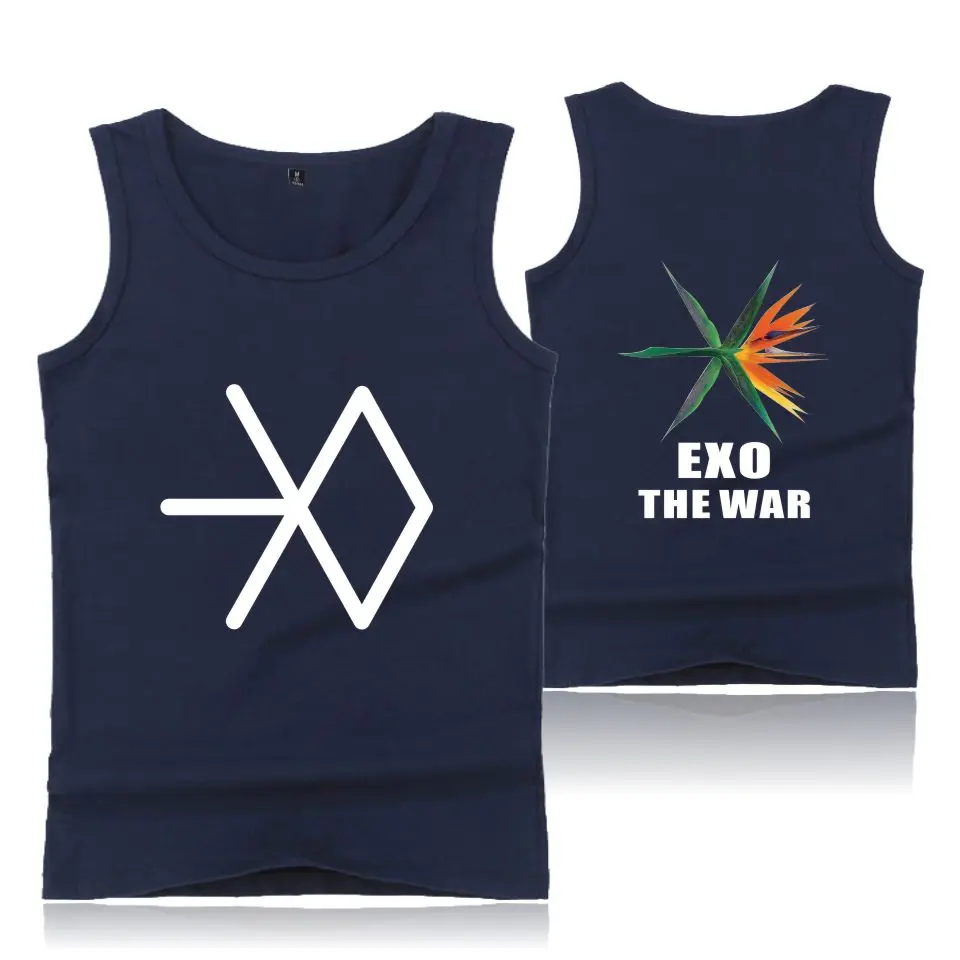 2019 K POP EXO новый альбом THE WAR Печатный топ Корейская популярная майка Idol Топ мужская