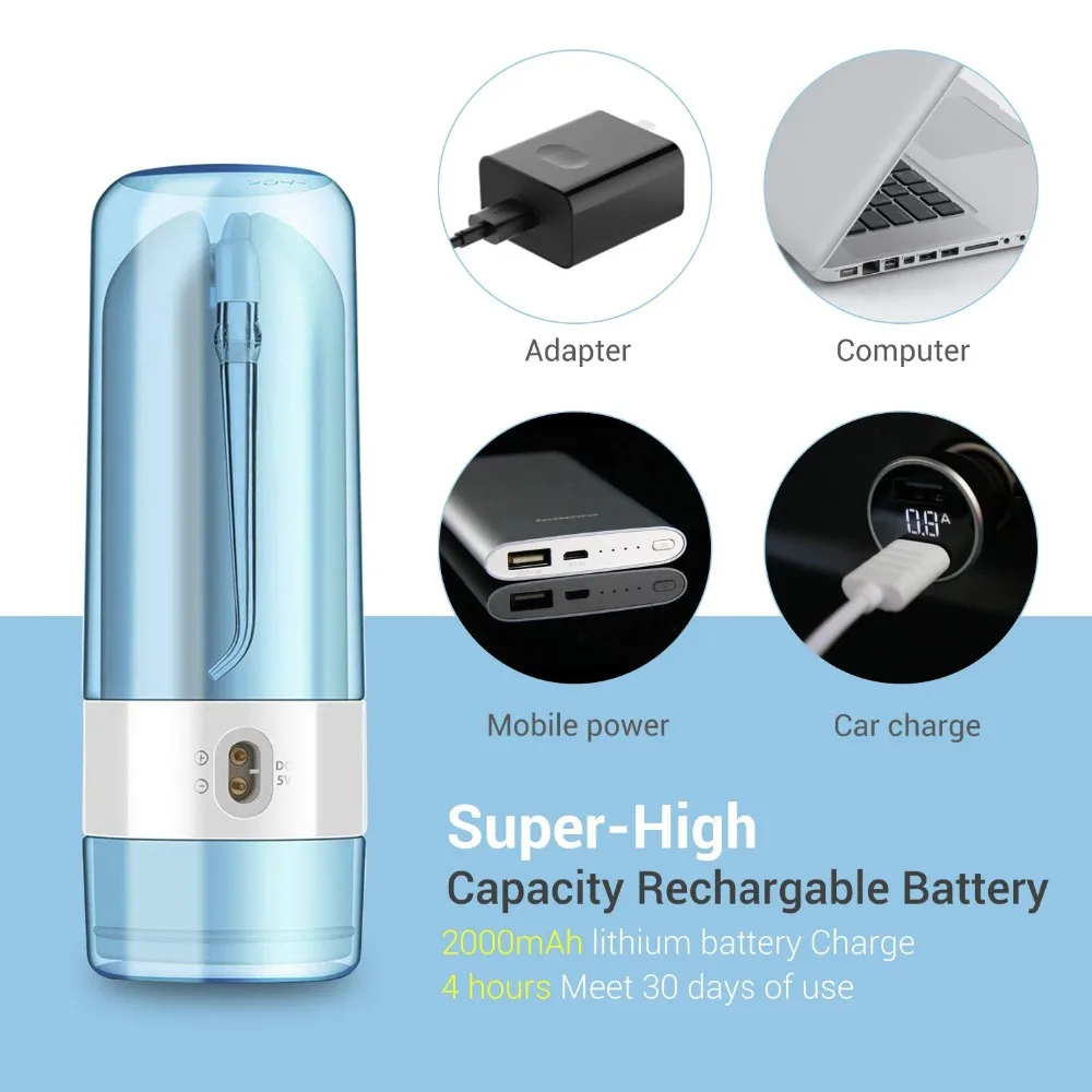 Deston ирригатор для полости рта USB перезаряжаемая водяная Флоссер переносная