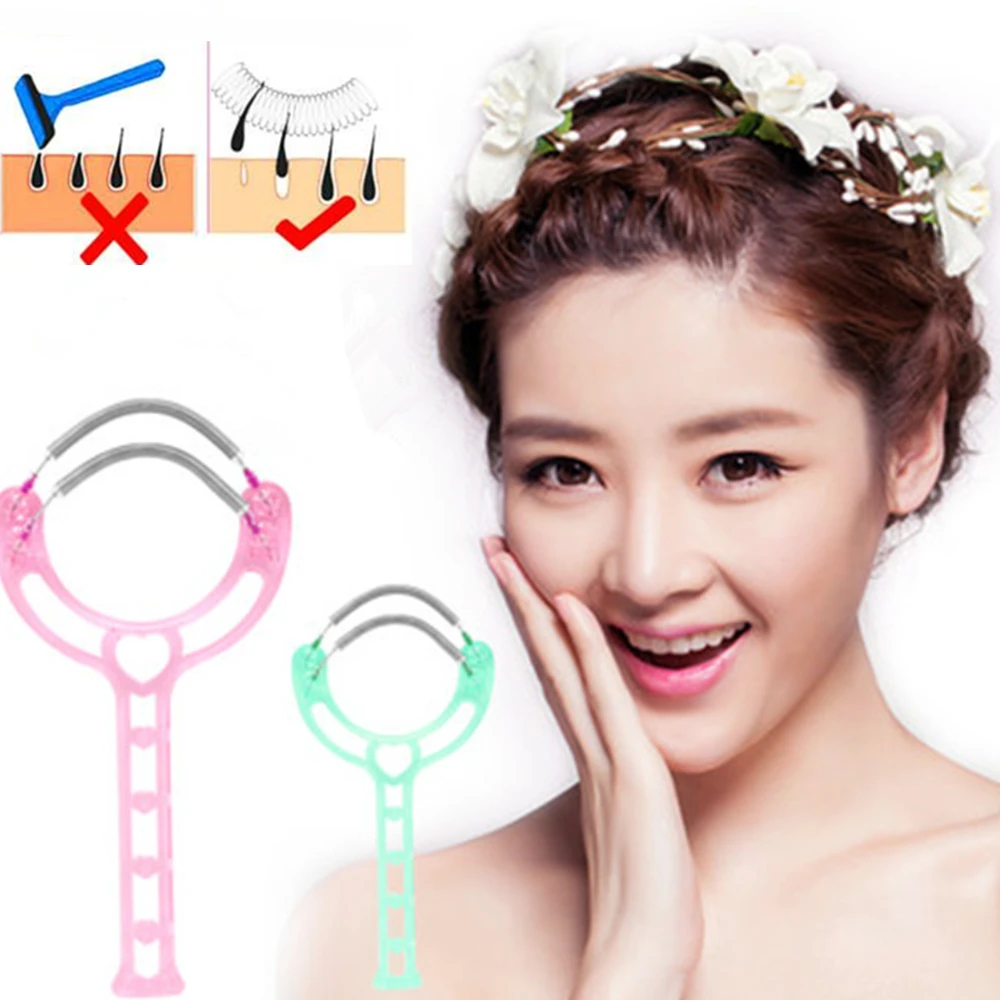 1 Pcs Handheld Facial Hair Removal Threading Spring Rolled Face Beauty