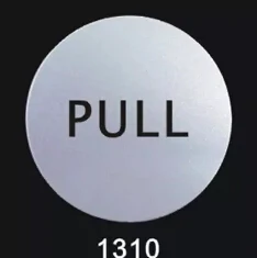 

Pull sign Aluminum plastic warning board room warn sign wall door adhesive Pull sign wall door sticker