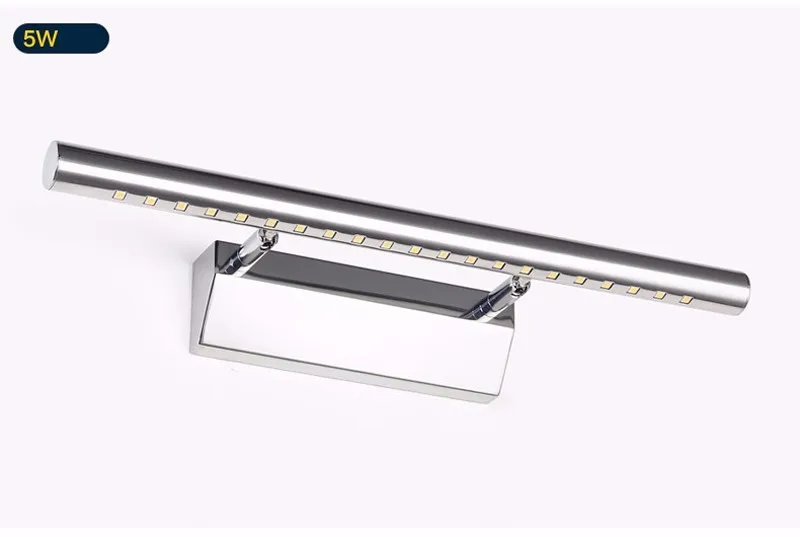 Modern 21pcs SMD 5050 5w LED Front Mirror Light 40cm Bathroom Lamp Stainless Steel Painting Wall Lights For Dresser Hotel