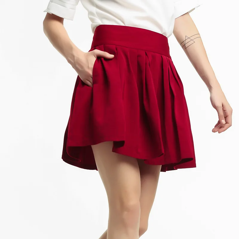 Элегантные милые модные женские юбки плиссированные короткие с высокой талией женские юбки мини вечерние летние юбки