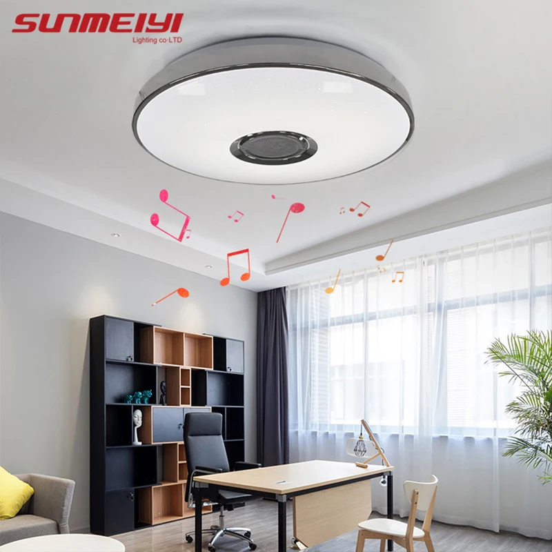 Современные светодиодные потолочные лампы Bluetooth музыкальный потолочный светильник для гостиной спальни вечерние декоративные RGB светильник для детской комнаты lampy sufitowe