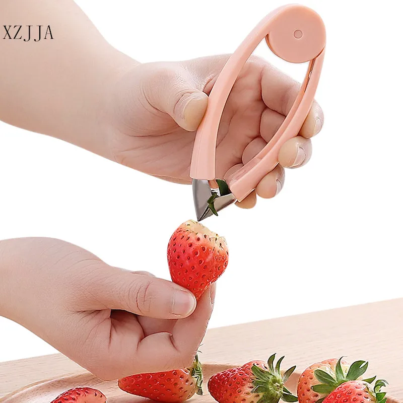

XZJJA Strawberry Hullers Multi-function Tomato Strawberry Nuclear Corers Stalks Stem Remover Pineapple Knife Kitchen Gadgets