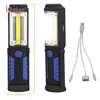 USB Rechargeable COB LED Flashlight COB light strip +1LED Torch Work Hand Lamp lantern Magnetic Waterproof Emergency LED Light 1