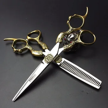

6 Inch Scissors Stainless Steel 440c Scissors Hair Professional Barber Salon Hairdressing Shears Cutting Styling Tool