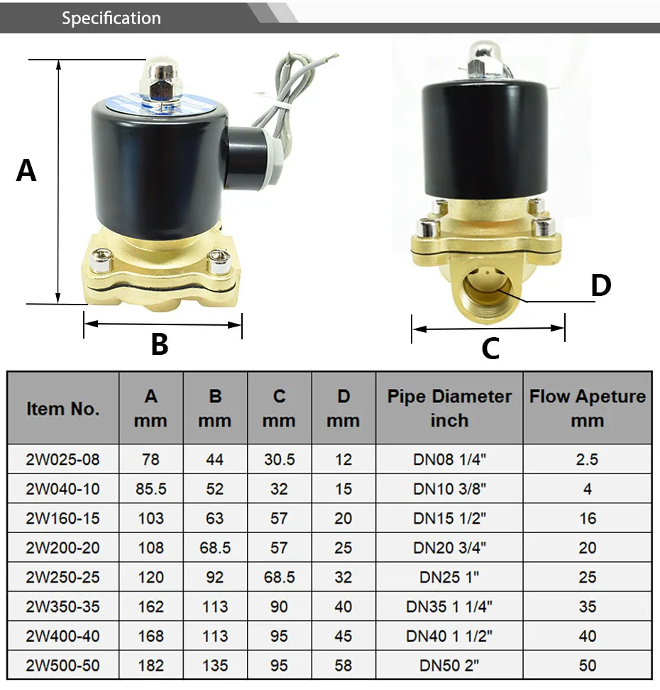 2 Вт Электрический электромагнитный клапан NC DN8 DN10 DN15 DN20 DN25 1/" 3/8" 1/"3/4" " 2" AC220V DC12V DC24V водяной масляный Воздушный пневматический клапан