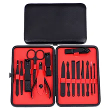 15 шт./компл., профессиональный качественный комплект для стрижки ногтей из нержавеющей стали, ножницы для педикюра, пинцет для ушей, маникюрный набор, инструменты для дизайна ногтей