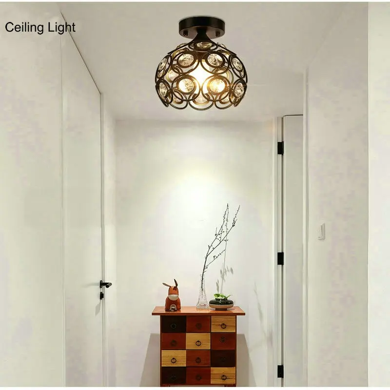 Modern Nordic Crystal Pendant Lights Led Ceiling Light Lamps for Home Bedroom Aisle Light Kitchen Crystal E27x1 led lamp 2
