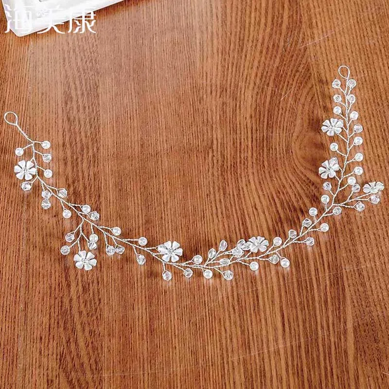 Haimeikang Свадебная повязка на голову, свадебные украшения, красивый цветок, повязка на голову, Модный женский ремешок для волос, простые элегантные свадебные аксессуары