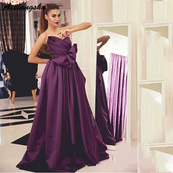 

Purple Allueing Long Evening Dresses Taffeta Sleeveless A-Line Prom Dress Evening Dress Evening Gowns vestido de festa