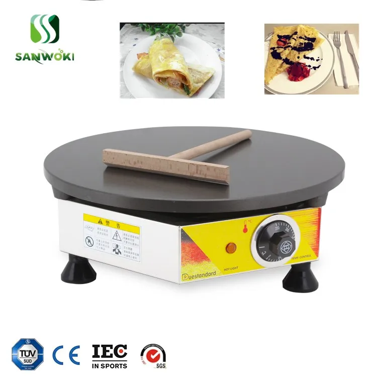 

Professional Electric Pancake Machines Crepe Makers Irons Snack Food Machinery With Good thermostat French Crepe Making Machine