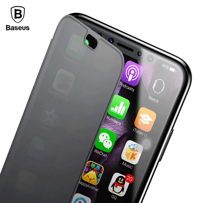 Beste Baseus Flip Telefoon Case Voor iPhone X Coque Tastbaar Gehard Glas Cover iphone X Flip Tpu Hoes Fundas Capinhas