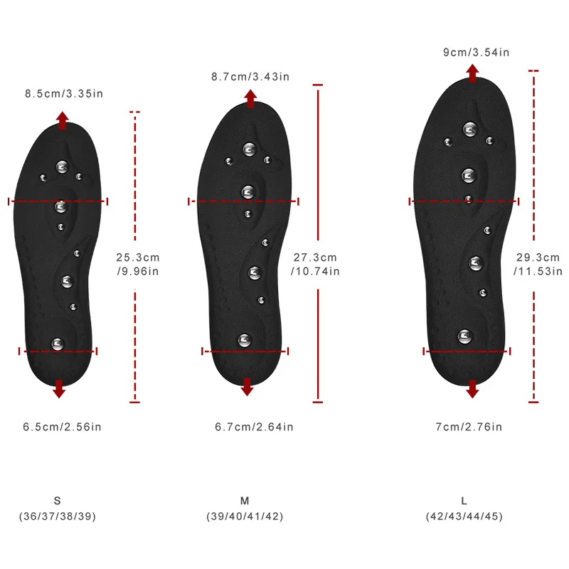 Soumit терапия акупунктурные стельки магнитные для похудения Массажная вставка для ног магнит рефлексотерапия боли стельки для обуви