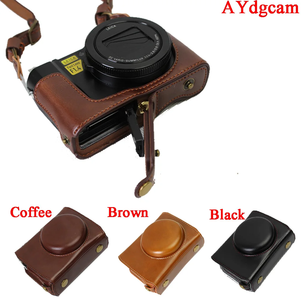 New Luxury Leather Camera Case Bag For Panasonic LX10 LUMIX LX10 DMC LX10 Camera Bag Body