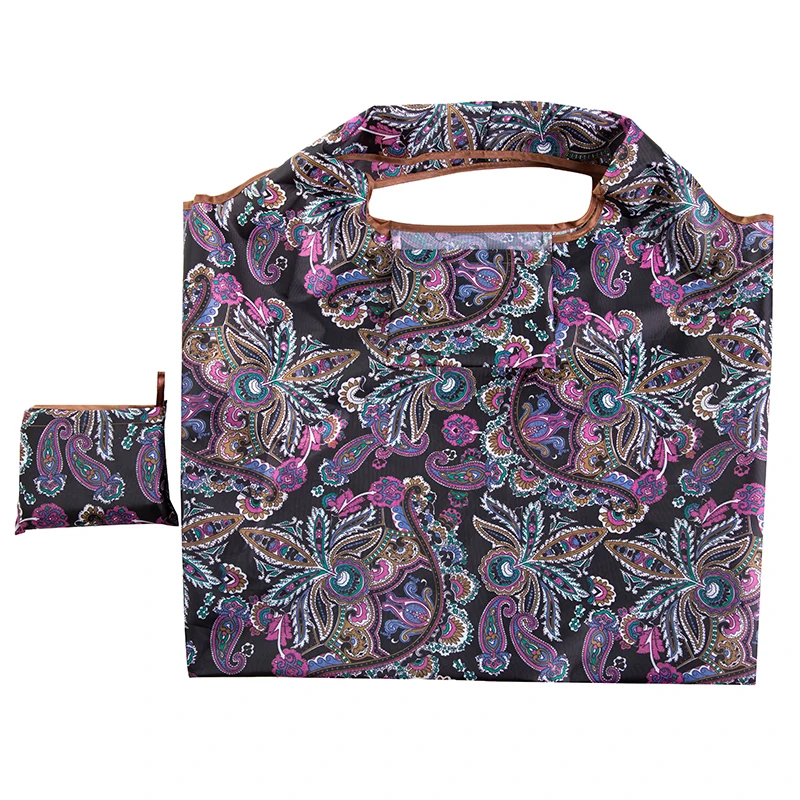

New Foldable Shopping Bag Reusable Tote Pouch Recycle Waterproof Storage Handbags Sample Travel Bag