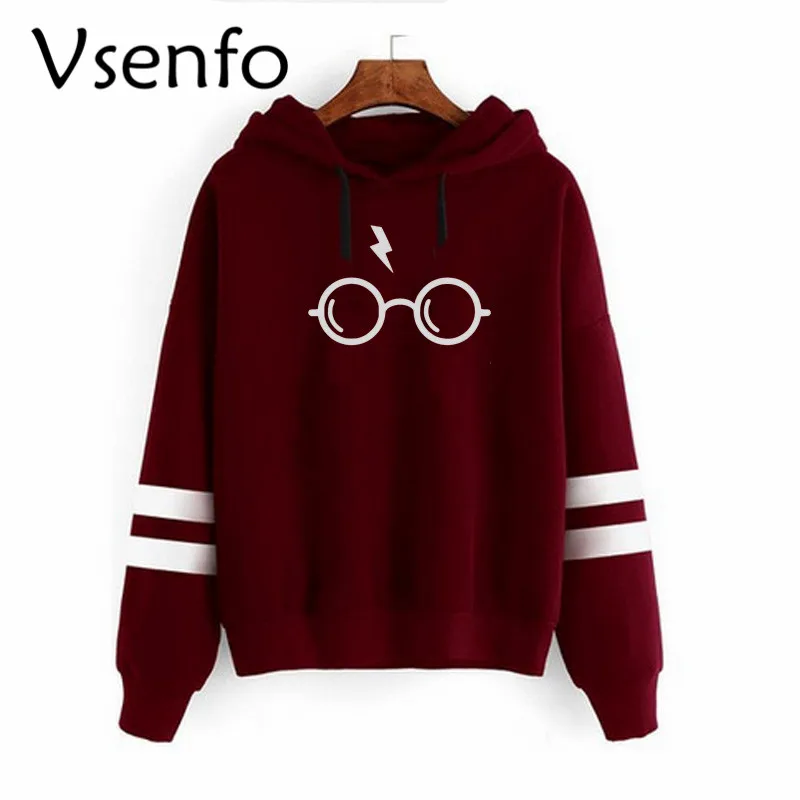  Vsenfo Harry Style Glasses Print Women Sweatshirt Hoodies Fleece Top Slim Tracksuit Brand Clothes H