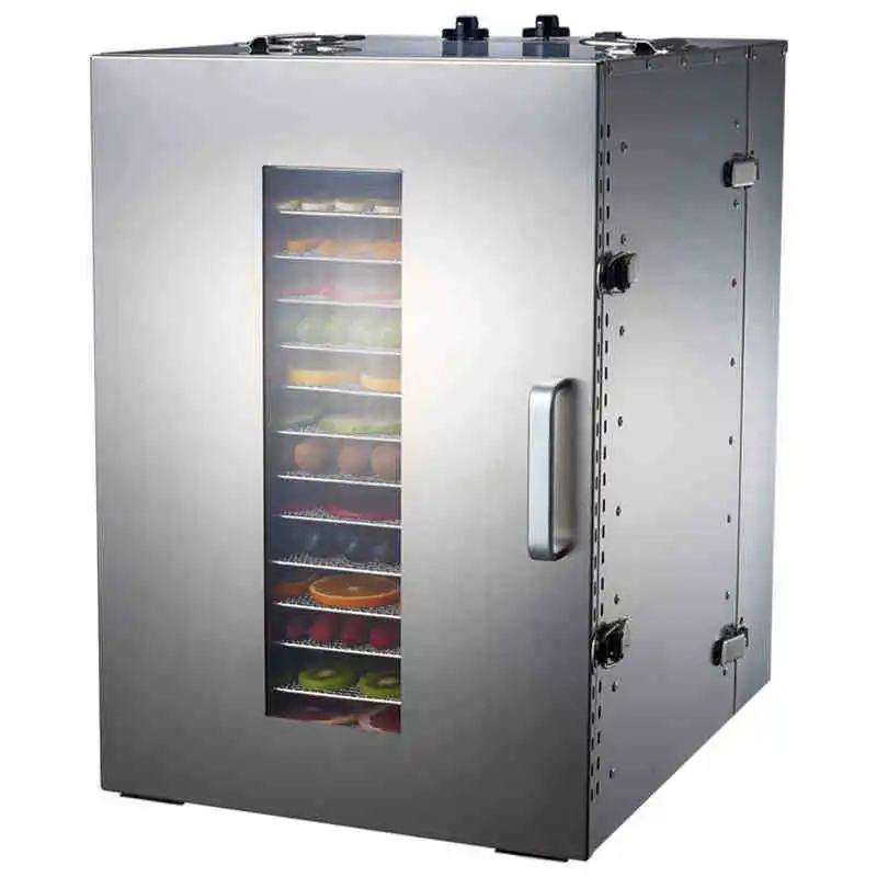 

16 Layers Commercial Stainless Steel Fruit Dryer Pet Food Vegetable Electric Dehydrator Large Capacity 15H Timing Drying Machine