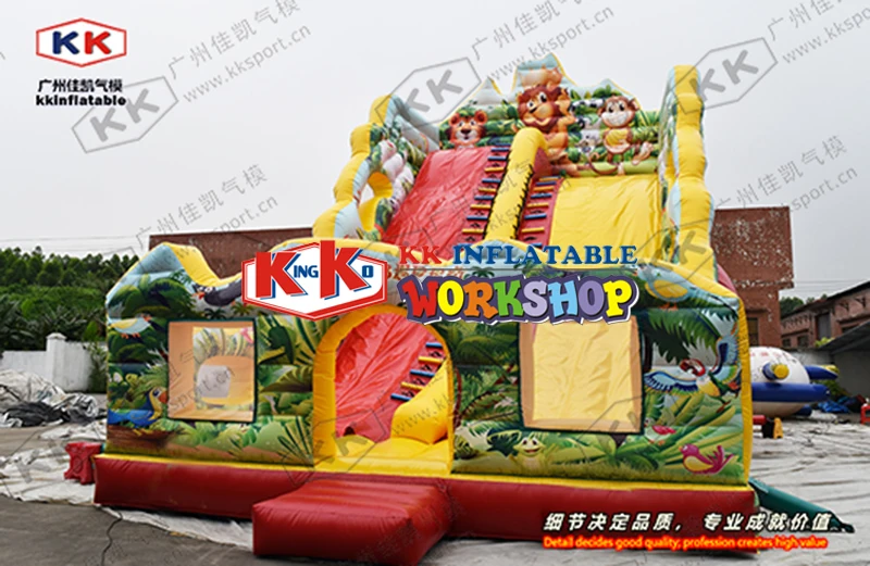 

Forest adventure giant slide Animal children slide trampoline paradise Inflatable slide assembly