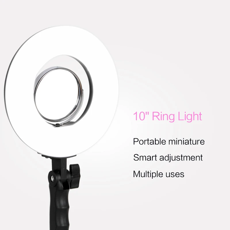 10 ''Dimmable Selfie светодиодный кольцевой светильник для макияжа камеры Youtube