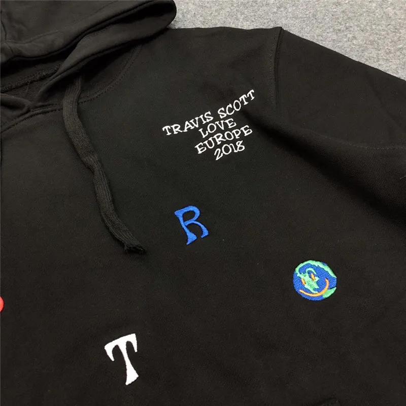 С изображением Трэвиса Скотта Astroworld Merch Европа тур с капюшоном для женщин и мужчин толстовки кофты астромир пуловер