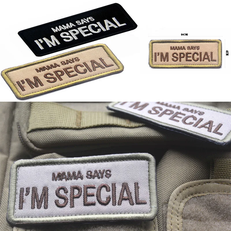 

Embroidery Armband Hook and Loop MAMA SAID I I'M SPECIAL Personality DIY Cloth Label Applique Sewing Knapsack Hat Patch