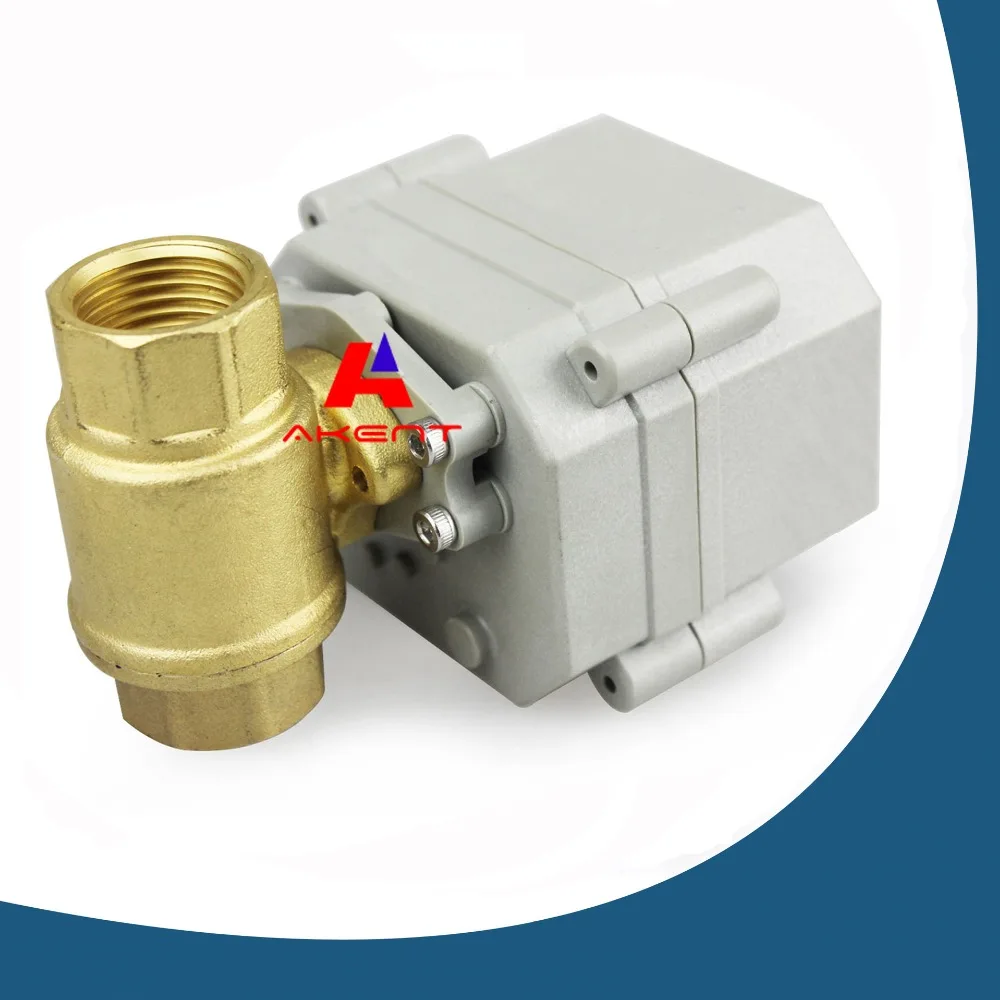 1/2" DN15 24VDC Signal Feedback Motorized Ball Valve,Brass Two Way CR5 01 Electric Ball Valve