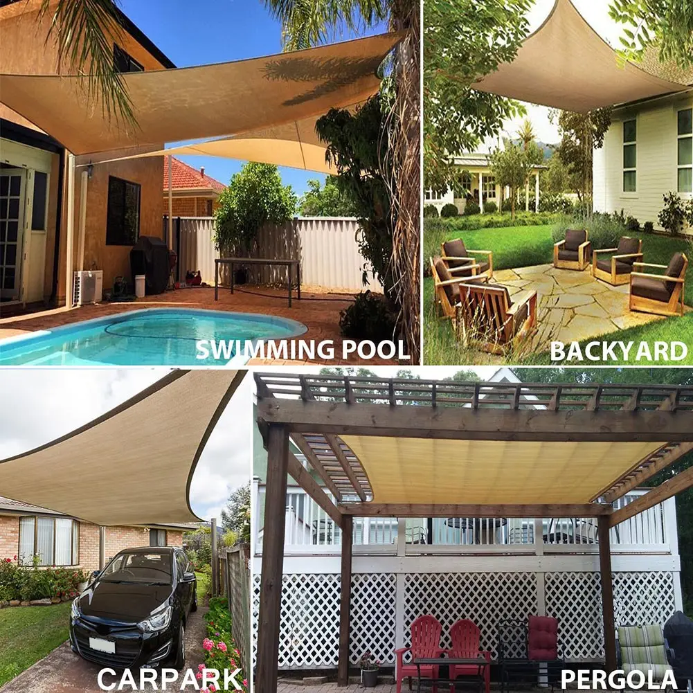 

3X4m/4X4m UV Protecting 70% Waterproof Oxford Cloth Outdoor Sun Sunscreen Sun Shade Net RT99