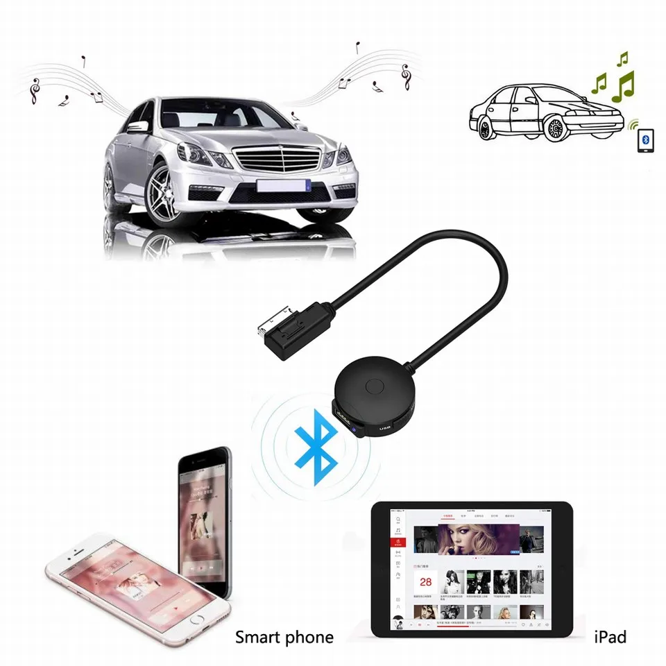 Auto MDI AMI MMI AUX Bluetooth4.0 USB зарядный кабель для VW Golf Passat Tigua Audi A6L A8L Q7 A3 A4L A3 A4 A6 A5 A1 S5 Q5 B6 B8 C6 B7 C7