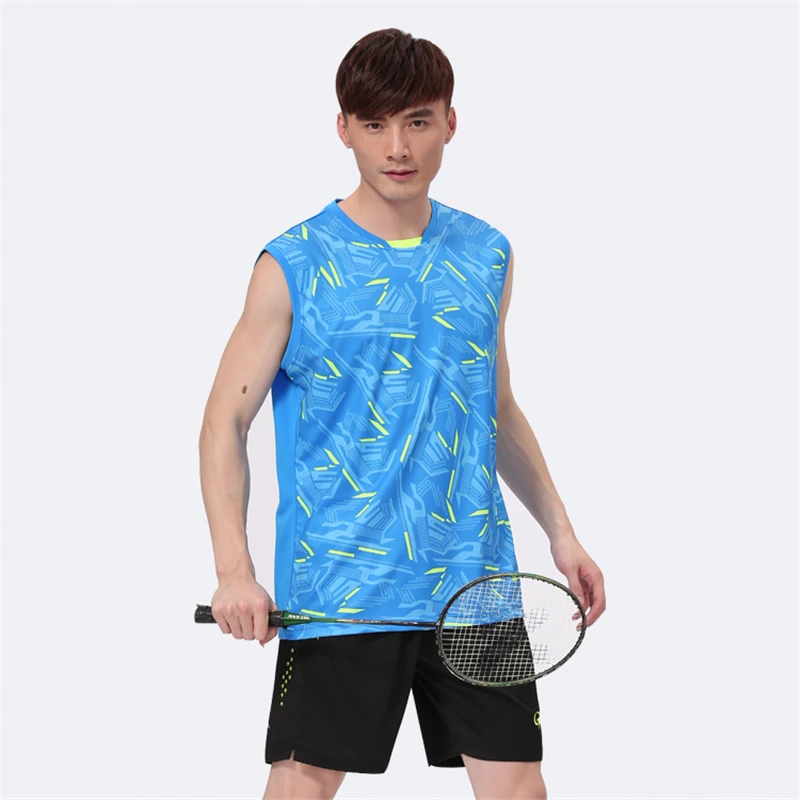 バドミントンノースリーブシャツメンズ スポーツバドミントンシャツ 卓球シャツ ノースリーブテニス着用シャツ1625a Badminton Shirt Badminton Sleeveless Shirttennis Shirt Aliexpress