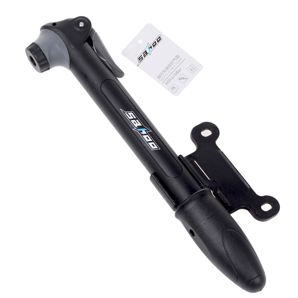 

SAHOO Bicycle Mini Pump Presta Schrader Valves With Hoses F/V A/V Converter Ball Nozzle Cycling Bike Pocket Air Inflator