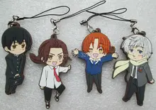 5 шт./компл. Аниме Держав Оси Hetalia Цифр Мир Мерцание Косплей Италия Россия пвх Фигура Телефон Ремешок/Брелок Подвеска игрушки