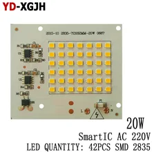 2PCS Smart IC 220V LED Lamps SMD2835 Chip Beads Input 20W Warm White Cold White DIY For Floodlight Spotlights lawn lights