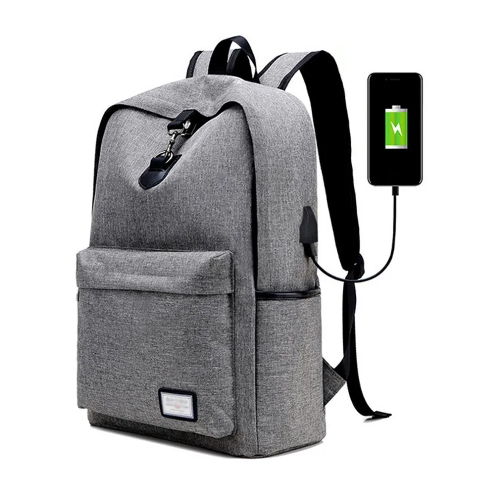 Новый мужской USB зарядка Дизайн Anti-theft рюкзак дорожные сумки для подростков студент школьные сумки большой Ёмкость рюкзак Горячие